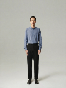 ICICLE | Thick Stretch Wool Gabardine Slim Fit Knitted Pants
