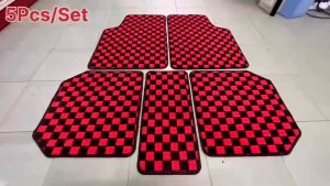 5pcs PROTON SAGA BARU 2016-2024 CARPET Full Seat Checkmate Carpet Dadu Karpet Thailand Floor Mat Dice Carpet Car Mat Saga Carpet