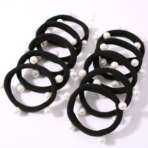 K-style Tied-up Hair High Elasticity Minimalist Ponytail Hair String Pearl Hair Ring Seamless Hair Tie Rubber Band Headdress Internet Celebrity