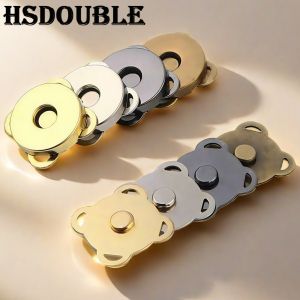 10 Sets Metal Magnetic Snap Fasteners Clasps Buttons for Handbag Purse Wallet Clothes Bag DIY Craft Sewing Accessories