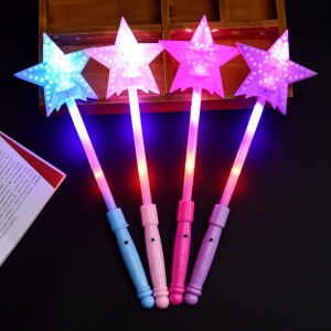 แฟชั่น LED กระพริบ Glow Stick Wand FIVE-pointed Star Fairy Wand ของเล่นเด็กรูปดาวส่องสว่างของขวัญวันฮาโลวีนคริสต์มาส 