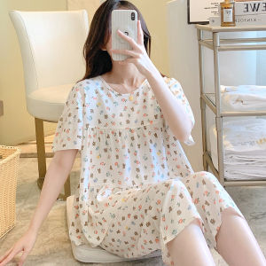 ฤดูร้อนผ้าฝ้ายผ้าไหมแขนสั้นชุดนอนผู้หญิงบางส่วนเครื่องปรับอากาศเสื้อผ้าหวานสไตล์ญี่ปุ่นนักเรียนชุด