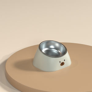 ชามแมวอัตโนมัติพร้อมปากเอียงและเท้าสูงป้องกันกระดูกสันหลังส่วนคอชามสุนัข Cat Feeder ชามอาหารสุนัข Pet Supplies