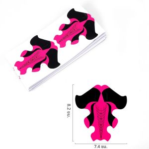 50ชิ้น/แพ็คต่อเล็บ peralatan Seni Kuku ยูวีเจลเคล็ดลับการต่อเล็บคู่มือผู้สร้างรูปแบบสำหรับการต่อเล็บลายฉลุอุปกรณ์ทำเล็บ