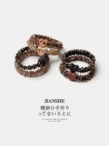 Delicate Heart-Shaped Braided Hair Ties High Ponytail Holder No Damage Thickened Ball Headband Hair Bands Fashionable Hair Accessories