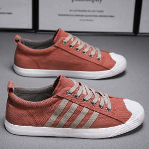 Mens Canvas Shoes Low Top Flat Breathable Trendy Casual Rubber Outsole round Toe Spring Autumn Seasonal Fashion Sneakers
