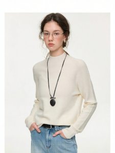 VEGA CHANG | Áo Sweater Len Nữ Đa Màu Cổ Tròn Mềm
