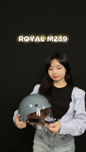 [NHÀ SẢN XUẤT] [HỒNG PC] Mũ Bảo Hiểm Nửa Đầu Kính Âm Royal Helmet M239 Trơn Hàng Chính Hãng Bảo Hành 1 năm