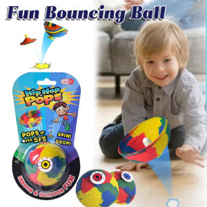 Hip Hop Pops Toy Rubber Balls Child Fun Bouncing Ball Creative Novelty Elastic Outdoor Sports Childrens Toys Relieve Stress Sensory Toys Suitable For Adults And Children To Use Parent-child Interactive Toys