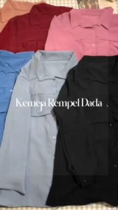 KEMEJA CRINKLE AIRFLOW/ KEMEJA CRINKLE REMPEL DADA Terbaru /KEYSA COLLECTION