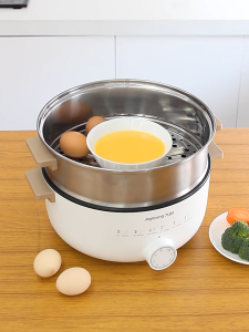 Joyoung Electric Steamer 6L Household Multi-Layer Stainless Steel Non-Stick Cooking Pot Breakfast and Steaming Maker