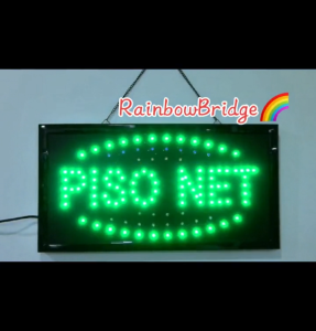 PISO NET - RAINBOW BRIDGE LED SIGNAGE (2024 New-Small-Large) #SIZE: W48cm & W60cm BIG  #881