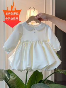 Winter Princess Birthday Girls Dress Flower Girl Wedding Dress Frock Skirt Polyester Fiber Childrens Formal Wear