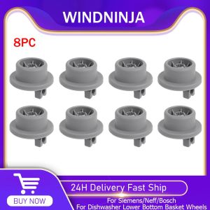 Dishwasher Basket Roll Lower Basket Wheels 8PC Parts for Bosch/Balay/Siemens/Neff Dishwasher Lower Bottom Basket Wheel Accessory