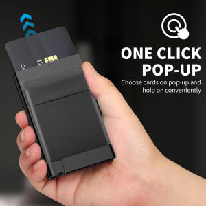 Rfid Anti Blocking ID Bank Credit Card Holder Men Thin Slim Mini Minimalist Wallets Luxury Metal Bank ID Cardholer Case Wallet