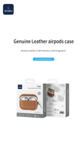 WIWU AirPods Pro 3 Case with an exquisite keychain 100% Genuine Leather Case Handmade Top Grade Vintage Cover Shockproof Protective Cover Compatible with AirPods Pro 3 2025 Mode