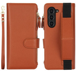 for Samsung Galaxy Z Fold 7 Wallet Case with S Pen Holder Card Holder RFID Blocking Wrist Strap Stand Leather Case for Galaxy Z Fold 6 CaseZ Fold 5 CaseZ Fold 4 Case