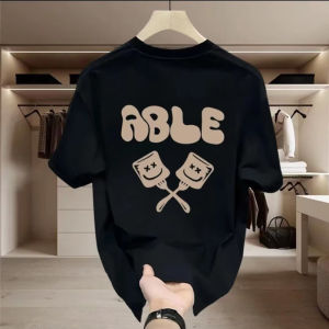 Áo Thun Cotton Mùa Hè Tay Ngắn Cổ Tròn in Họa Tiết Thời Trang Nam Rộng Rãi Thường Ngày Thoáng Khí Thấm Mồ Hôi