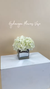 Akara Dokmaii แจกันไฮเดรนเยีย แจกันดอกไม้ปลอม