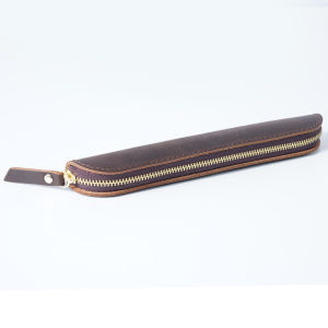 Vỏ Bọc Bút Chì Bằng Da Retro Simple Có Khóa Kéo Vỏ Đựng Bút Mini Di Động Vỏ Bảo Vệ Cho Bút Chì Apple Viết Tay