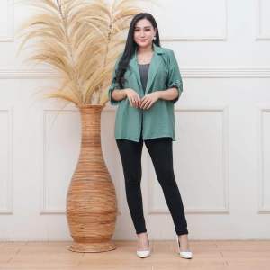BLAZER LINEN NANCY OUTER ATASAN WANITA /BLAZER LINEN WANITA TERBARU
