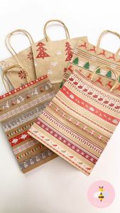 Pinky Bee Kantong Kertas / Paper Bag Natal 27x21x11cm (pc) 67310500