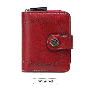 Retro Hollow-Out Short Purse for Women Multi-Card Zipper Wallet Europe and America Fashion New