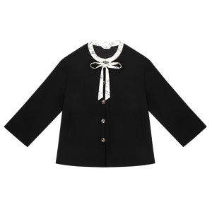 ALL BLACK Thiên Văn Xã Hanfu Cổ Tròn Hai Lớp Màu Đen Đơn Giản Đa Năng Phong Cách Cổ Điển Trung Quốc Thời Ming Hanfu