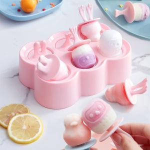 Children Ice Cream Makers Mini Silicone Popsicle Stencil DIY Homemade Ice Hockey Mold Reusable Ice Pop Molds Kitchen Tools