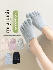 JINGCHI | ถุงเท้าแบบมีหัวนิ้วหกสำหรับผู้หญิงในช่วงฤดูร้อน ถุงเท้าแบบลำลอง ไม่หลุด ป้องกันการลื่น ถุงเท้าแบบลำลอง ไร้โครง ถุงเท้าสั้น