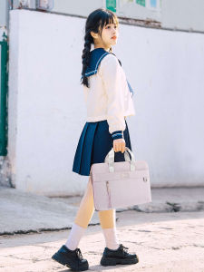 Apirily Womens Casual Business File Bag A4 Simple Commuter Large Capacity Handheld Computer Bag Customizable Oxford Spinning Zipper Closure