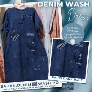 Dress Denim wash /Dress denim /Dress denim wash premium /Daster denim wash /Daster jeans wash