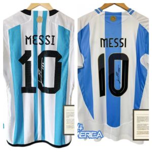 เสื้อยืดพิมพ์ลายเมสซี่เสื้อยืดผู้เล่นฟุตบอลอาร์เจนตินาเสื้อยืด Copa America 2024แชมป์3ดาว2022คอลเล็คชั่นแฟนๆชุดฝึกซ้อม