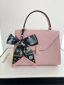 Handwoven Silk Scarf Pendant Butterfly Knot Handbag Decoration Alloy Spring Ring Color Retention Diagonal Satin Fabric