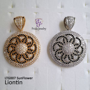 Liontin Sunflower Mata Elegan Mewah untuk kalung tebal dan panjang Cocok dipakai pesta kondangan hadiah kado awet anti karat ltg007