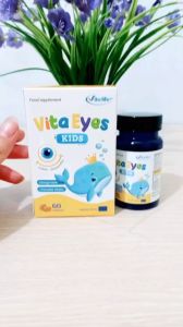 Viên nhai bổ mắt Vita Eyes Kids Chính Hãng - Tăng cường thị lực cho mắt  sáng mắt  giảm khô mắt  nháy mắt ở trẻ - Hộp 60 viên - đầy đủ tem  mã