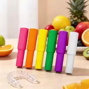 24pcs Orthodontic Aligner Chews Silicone Tray Seater Soft Bite Chewies for Invisible Braces Soft Chewies Invisible Brace Seating