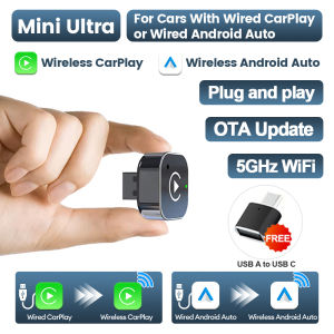 2025 2in1 Wireless Carplay&Android Auto Box 2in1 Wired to Wireless Dongle Automatic Connect Adapter Bluetooth Plug&Play Mini Box