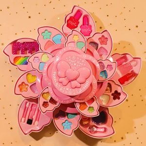 kids makeup box Spinning makeup toys set Angel Wings makeup box non-toxic and safe watercolor makeup gift box washable manicure birthday gift