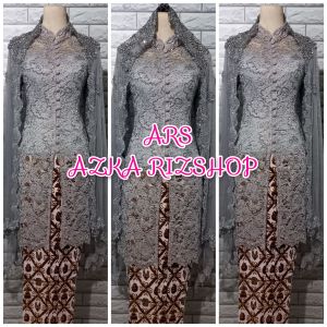 set kebaya brukat kebaya brukat Tunik ibu hajat kebaya wiauda kebaya manten silver