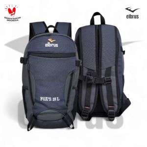 ELBRUS - Tas Ransel Mini Daypack Fungsional Kapasitas 18L + Rain Cover Basic Trendy Polos "Foxs" Series Running Sekolah