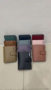 Baellerry N5013 Dompet Uang Tebal untuk Wanita Bahan Sintetis Dengan Kancing Pengunci