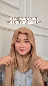 Kerudung/Hijab Pashmina Oval Meleot Inner tutup Leher / pashmina Oval kaos jersey Inner lagi Viral
