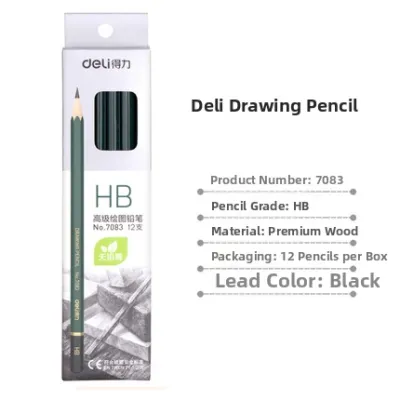 deli | Drawing Pencils 2H HB 2B Wooden