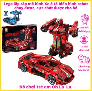 FREESHIP MAX - Đồ chơi Lego lắp ráp mô hình Xe ô tô biến hình robot chạy được cực chất được cho bé - Đồ chơi thông minh cho bé
