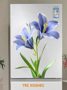 Miếng Dán Tủ Lạnh Hoa Thủy Tinh Tự Dính Chống Thấm Nước Miếng Dán Trang Trí Cửa Tủ Lạnh Nhiều Cửa Hình Hoa Đơn Giản Hiện Đại