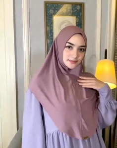Bergo Hamidah Hijab Instan Jersey Polos Premium OOTD