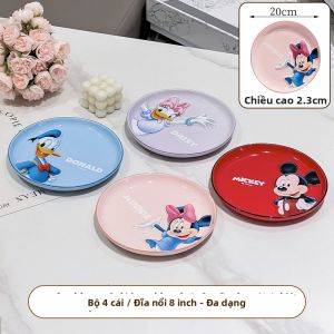 XIAOHUANGLU | Đĩa Sứ Tròn Lâu Trẻ Em Ăn Sáng Dễ Thương