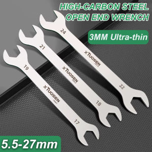 1Pcs 5.5-27MM Ultra-thin Open End Wrench High Carbon Steel Double-end Flat wrench Multi-Function Open-end Wrench Repair tools
