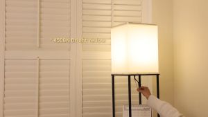 โคมพื้น 3 สีหลอดไฟ นํา ด้วยชั้นวาง สำหรับห้องนั่งเล่นห้องนอนสำนักงาน